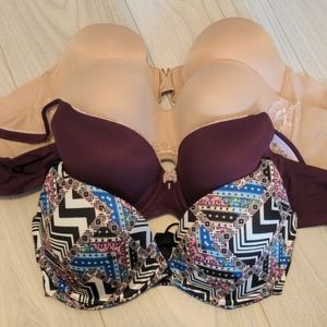 Victoria's secret bras, 34DD, strapless, regular, and front clasp